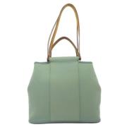 Hermès Vintage Pre-owned Canvas handvskor Green, Dam