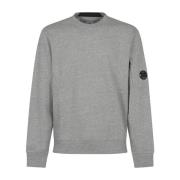 C.p. Company Diagonal Raised Fleece Crew Neck Sweater Gray, Herr