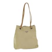 Prada Vintage Pre-owned Nylon prada-vskor Beige, Dam