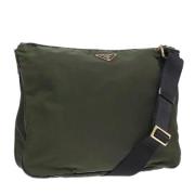 Prada Vintage Pre-owned Nylon prada-vskor Green, Dam