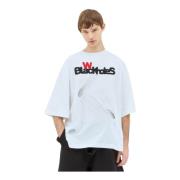 Walter Van Beirendonck Kosmisk Bomull T-shirt med Grafik White, Herr