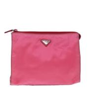 Prada Vintage Pre-owned Nylon kuvertvskor Pink, Dam