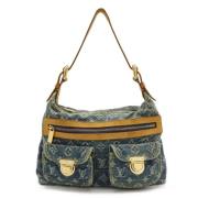 Louis Vuitton Vintage Pre-owned Canvas axelremsvskor Blue, Dam