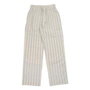 Tekla Needle Stripes Pyjamasbyxor Beige, Herr