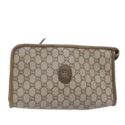 Gucci Vintage Pre-owned Laeder kuvertvskor Beige, Dam