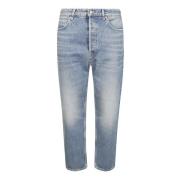 Golden Goose Stone Washed Denim Jeans Happy Blue, Herr