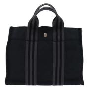 Hermès Vintage Pre-owned Canvas totevskor Black, Dam