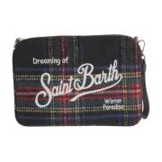 MC2 Saint Barth Ullblandning Clutch Väska med Topp Dragkedja Red, Dam