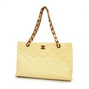 Chanel Vintage Pre-owned Laeder axelremsvskor Beige, Dam