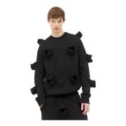 Walter Van Beirendonck Räfflad Panel Crewneck Sweatshirt Black, Herr