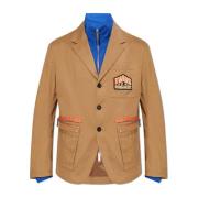 Dsquared2 Bomullsblazer med applikationer Beige, Herr