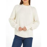 Calvin Klein Jeans Ivory Loose Fit Ribbed Sweater Beige, Dam