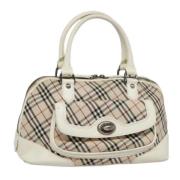 Burberry Vintage Pre-owned Canvas handvskor Beige, Dam