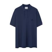 Isabel Marant Broderad Navy Polo Skjorta Blue, Herr