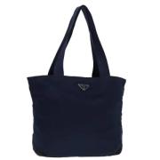 Prada Vintage Pre-owned Nylon prada-vskor Blue, Dam