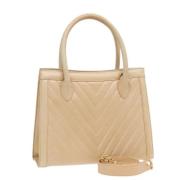 Chanel Vintage Pre-owned Laeder handvskor Beige, Dam