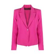 Patrizia Pepe Klassisk Fuchsia Jacka med Bakre Slits Pink, Dam