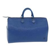 Louis Vuitton Vintage Pre-owned Laeder handvskor Blue, Dam