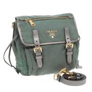 Prada Vintage Pre-owned Nylon prada-vskor Green, Dam