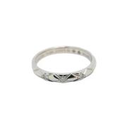 Chanel Vintage Pre-owned Platina ringar Gray, Dam