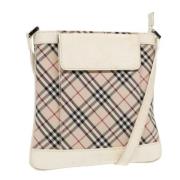 Burberry Vintage Pre-owned Canvas axelremsvskor White, Dam