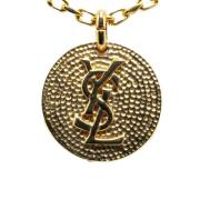 Yves Saint Laurent Vintage Pre-owned Metall halsband Yellow, Dam