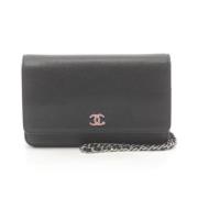 Chanel Vintage Pre-owned Laeder axelremsvskor Black, Dam