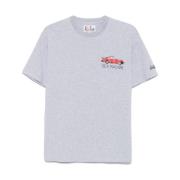 MC2 Saint Barth Grå Jersey T-shirt med Logo Print Gray, Herr