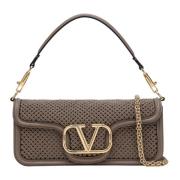 Valentino Garavani Liten Axelväska Loco Beige, Dam