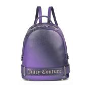 Juicy Couture Lila Ryggsäck med Metall Logo Bokstäver Purple, Dam