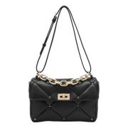 Valentino Garavani Stilren Roman Stud Axelväska Black, Dam