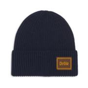 Drole de Monsieur Marinblå Ull Beanie Mössa Blue, Herr