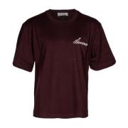 Laneus Herr Crew Neck T-shirt. Kort ärm. Tillverkad i Italien Brown, H...