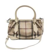 Burberry Vintage Pre-owned Canvas handvskor Beige, Dam