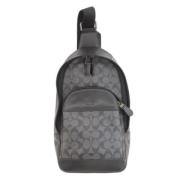 Coach Pre-owned Pre-owned Canvas axelremsvskor Black, Dam