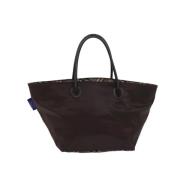 Burberry Vintage Pre-owned Nylon totevskor Brown, Dam