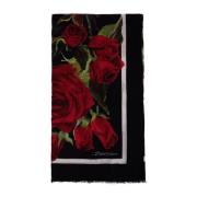 Dolce & Gabbana Sidenscarf med Rosmönster Multicolor, Dam