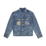 Evisu Brocade Appliqué Carp Embroidery Denim Jacka Blue, Herr