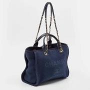 Chanel Vintage Pre-owned Canvas chanel-vskor Blue, Dam