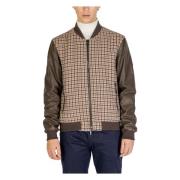 Gianni Lupo Rutig Ull Zip Jacka Brun Brown, Dam