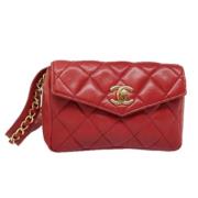 Chanel Vintage Pre-owned Laeder crossbodyvskor Red, Dam