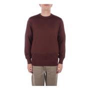 Saint Barth Brun Logo Tröja Regular Fit Brown, Herr