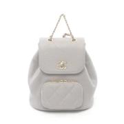 Chanel Vintage Pre-owned Laeder ryggsckar White, Dam