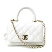 Chanel Vintage Pre-owned Laeder handvskor White, Dam