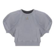 Vivienne Westwood Grå Bomullst-shirt med Broderat Logotyp Gray, Dam