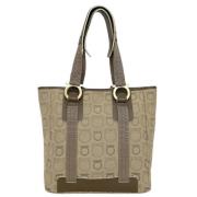 Salvatore Ferragamo Pre-owned Pre-owned Canvas totevskor Brown, Dam