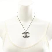 Chanel Vintage Pre-owned Metall halsband Gray, Dam