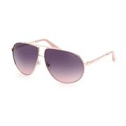 Guess Rose Gold Metall Solglasögon Pink, Unisex