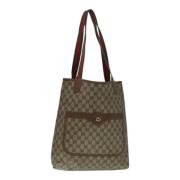 Gucci Vintage Pre-owned Canvas totevskor Beige, Dam