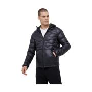 RefrigiWear Svart Nylon Dunjacka med Huva Black, Herr